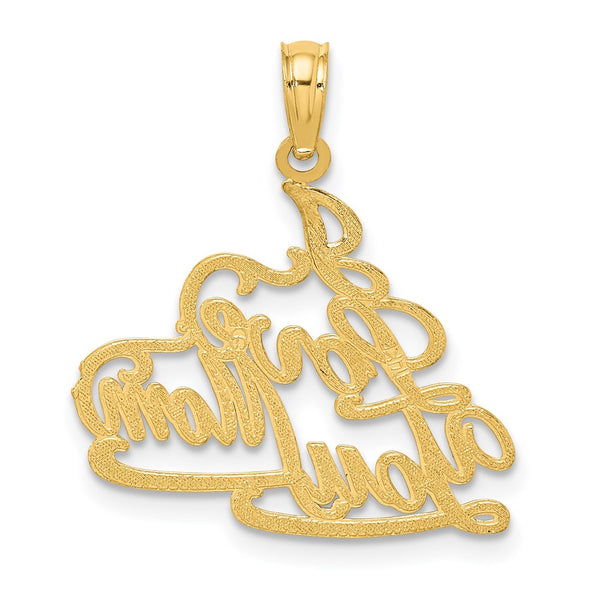 14k I LOVE YOU MOM Charm