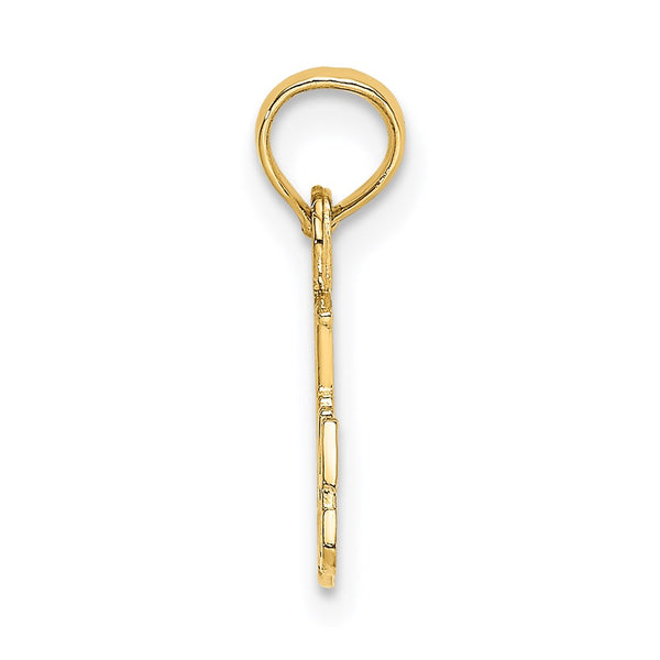 14k BEST GRANDMA with Flower Charm