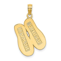 14k 3D HAWAII ALOHA Double Flip-Flop Charm