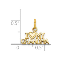 14k I HEART MY GRANDMA Charm