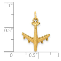 14k 3-D Airplane Charm