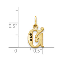 14k Letter G Initial Charm
