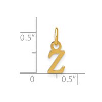14KY Satin Diamond-cut Letter Z Initial Charm