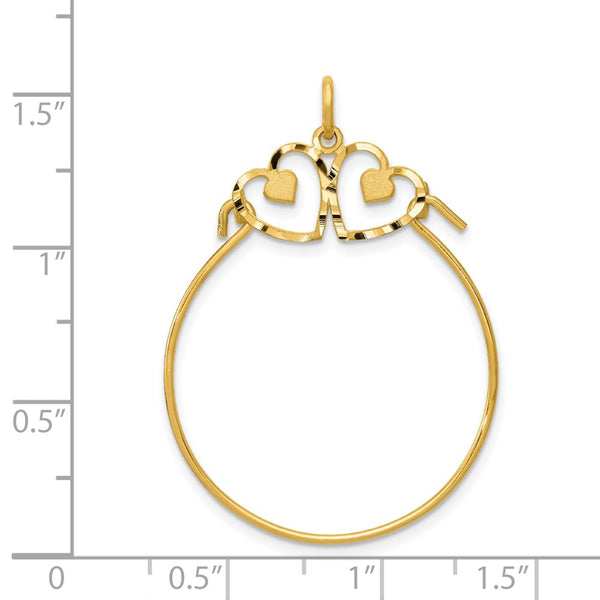 14k Heart Charm Holder