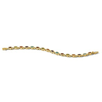 14k Oval Gemstone Rainbow Bracelet