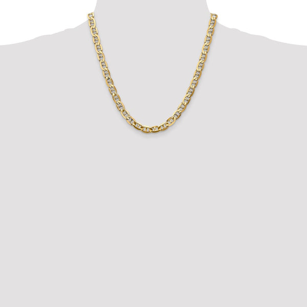 14k 7mm Concave Anchor Chain