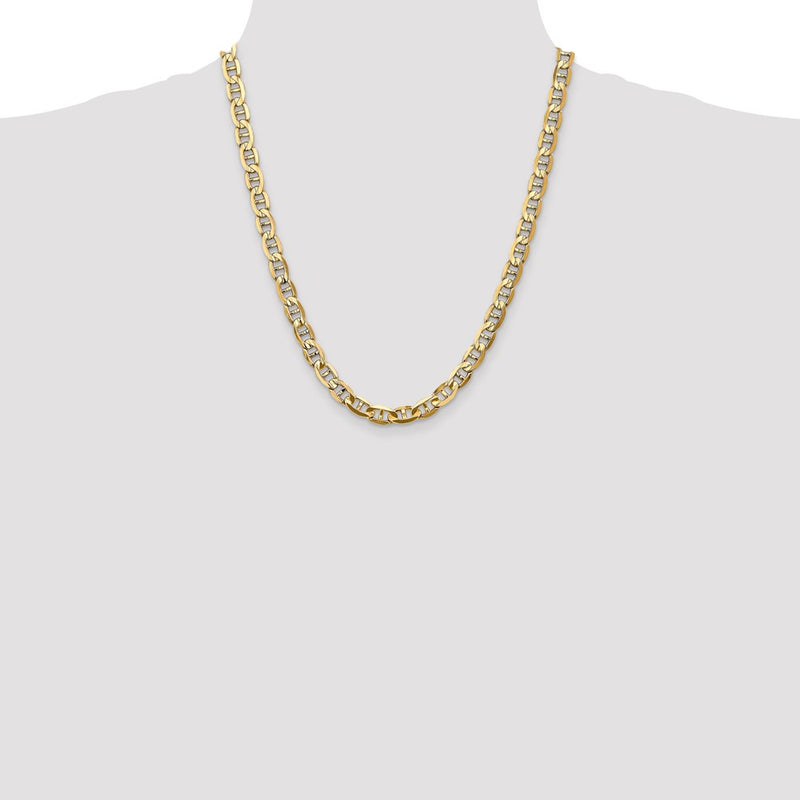 14k 7mm Concave Anchor Chain