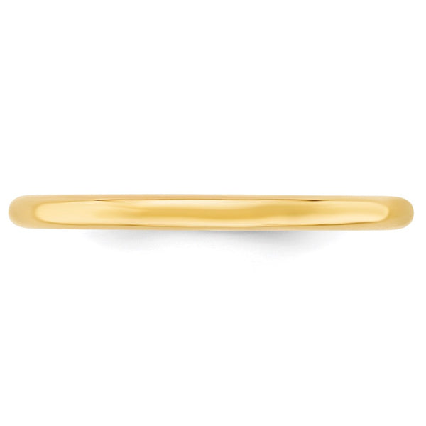 14KY 2mm Standard Comfort Fit Band Size 4