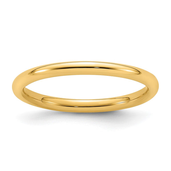 14KY 2mm Standard Comfort Fit Band Size 4