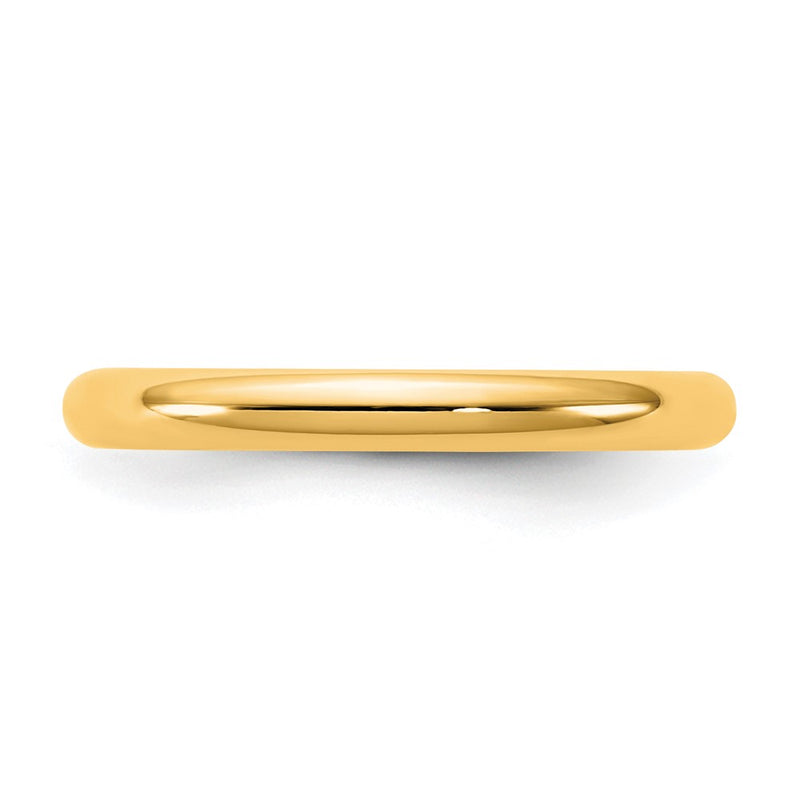 14KY 2.5mm Standard Comfort Fit Band Size 7.5