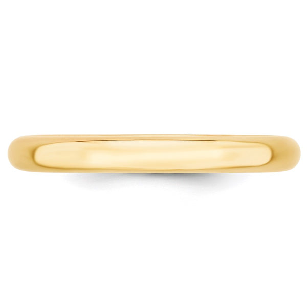 14KY 3mm Standard Comfort Fit Wedding Band Size 5