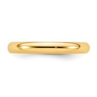 14KY 3mm Standard Comfort Fit Wedding Band Size 6