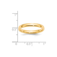 14KY 3mm Standard Comfort Fit Wedding Band Size 5