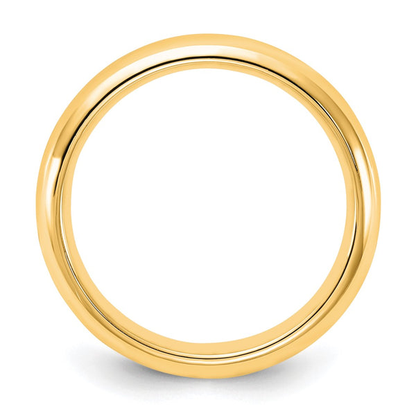 14KY 4mm Standard Comfort Fit Wedding Band Size 4