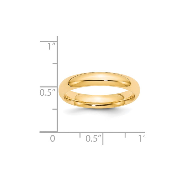 14KY 4mm Standard Comfort Fit Wedding Band Size 7