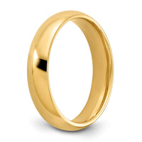 14KY 5mm Standard Comfort Fit Wedding Band Size 9