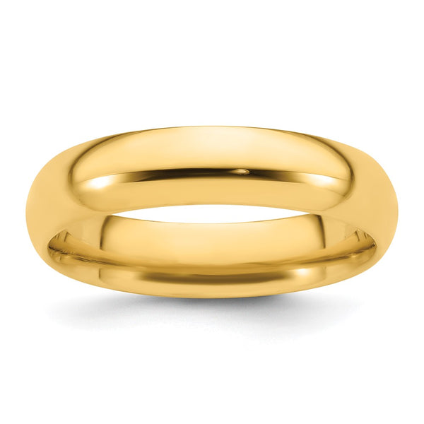 14KY 5mm Standard Comfort Fit Wedding Band Size 7