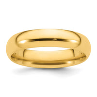 14KY 5mm Standard Comfort Fit Wedding Band Size 8
