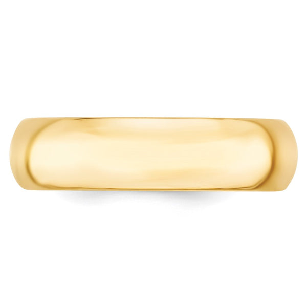 14KY 6mm Standard Comfort Fit Wedding Band Size 8