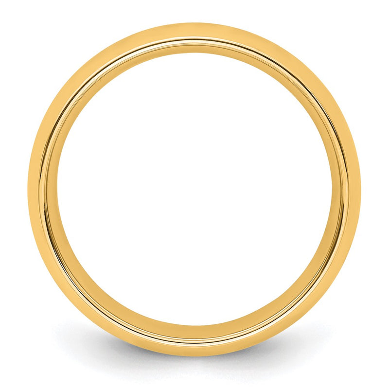 14KY 7mm Standard Comfort Fit Wedding Band Size 8