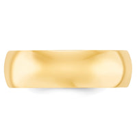 14KY 7mm Standard Comfort Fit Wedding Band Size 6