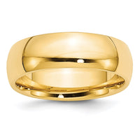 14KY 7mm Standard Comfort Fit Wedding Band Size 11