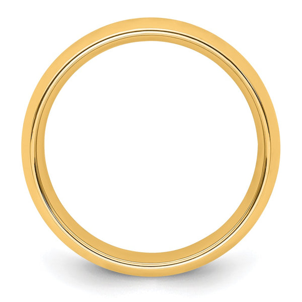 14KY 8mm Standard Comfort Fit Wedding Band Size 9