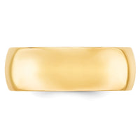 14KY 8mm Standard Comfort Fit Wedding Band Size 5