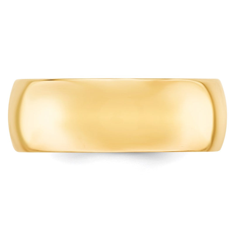 14KY 8mm Standard Comfort Fit Wedding Band Size 10