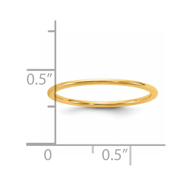 14KY 1mm LTW Comfort Fit Band Size 6