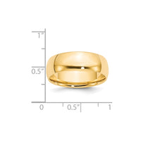 14KY 7mm LTW Comfort Fit Band Size 13.5