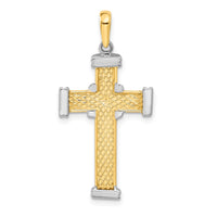 14k Two-tone Latin Cross Pendant