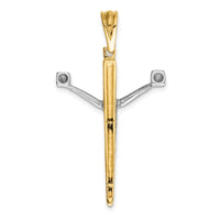 14K Two-tone Crucifix Charm