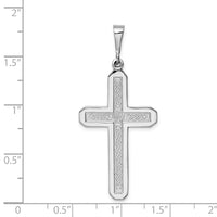 14k White Gold Cross Pendant