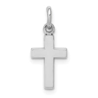 14k White Gold Cross Charm
