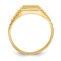 14k 8.5x10.0mm Open Back Mens Signet Ring
