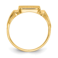 14k 10.5x10.5mm Open Back Mens Signet Ring