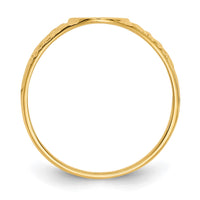 14k 7.0x8.0mm Closed Back Signet Ring