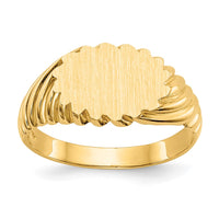 14k 10.0x7.5mm Open Back Signet Ring