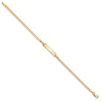 14k Curb Link ID Bracelet