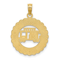 14k GATLINBURG TENNESSEE w/Trolley Car in Circle Charm