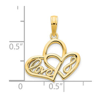 14ky Heart LOVE Infinity Symbol Charm