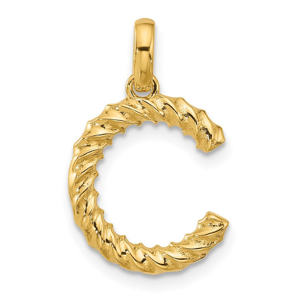 14ky Fancy Twist Letter C