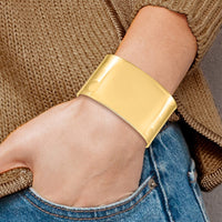 14K 37mm Polished Cuff Bangle