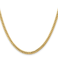 14k 3.5mm Solid Miami Cuban Chain
