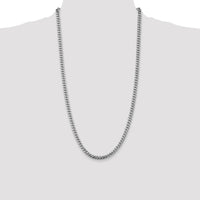 14k White Gold 5mm Solid Miami Cuban Chain