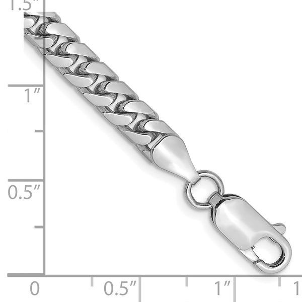 14k White Gold 5mm Solid Miami Cuban Chain