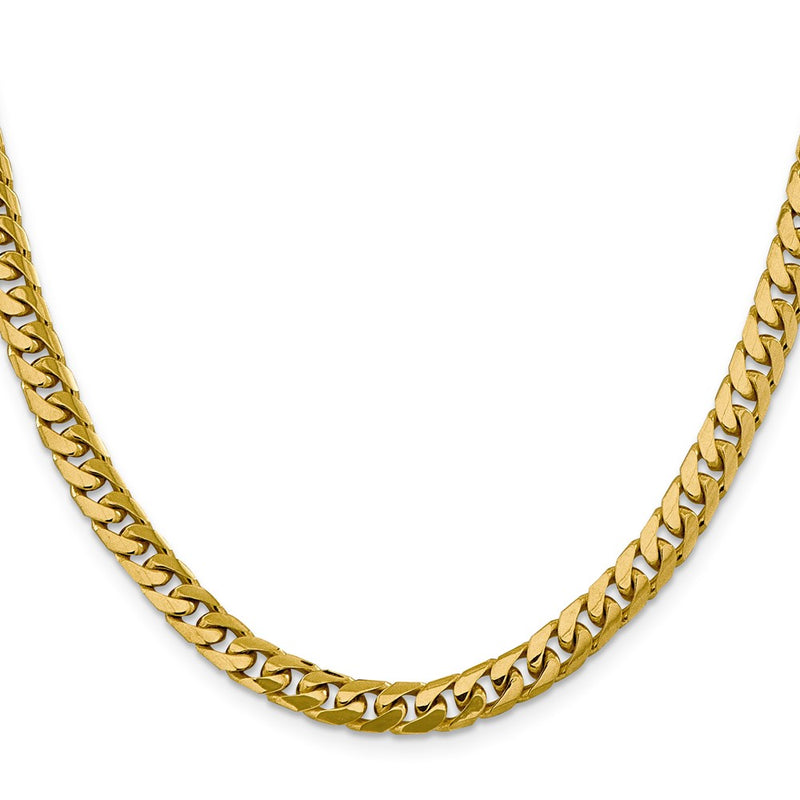 14k 6.25mm Solid Miami Cuban Chain