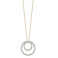 14k Diamond Fascination Dia. Dust/Accent Double Circle Necklace