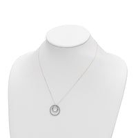 14k Diamond Fascination Dia. Dust/Accent Double Circle Necklace